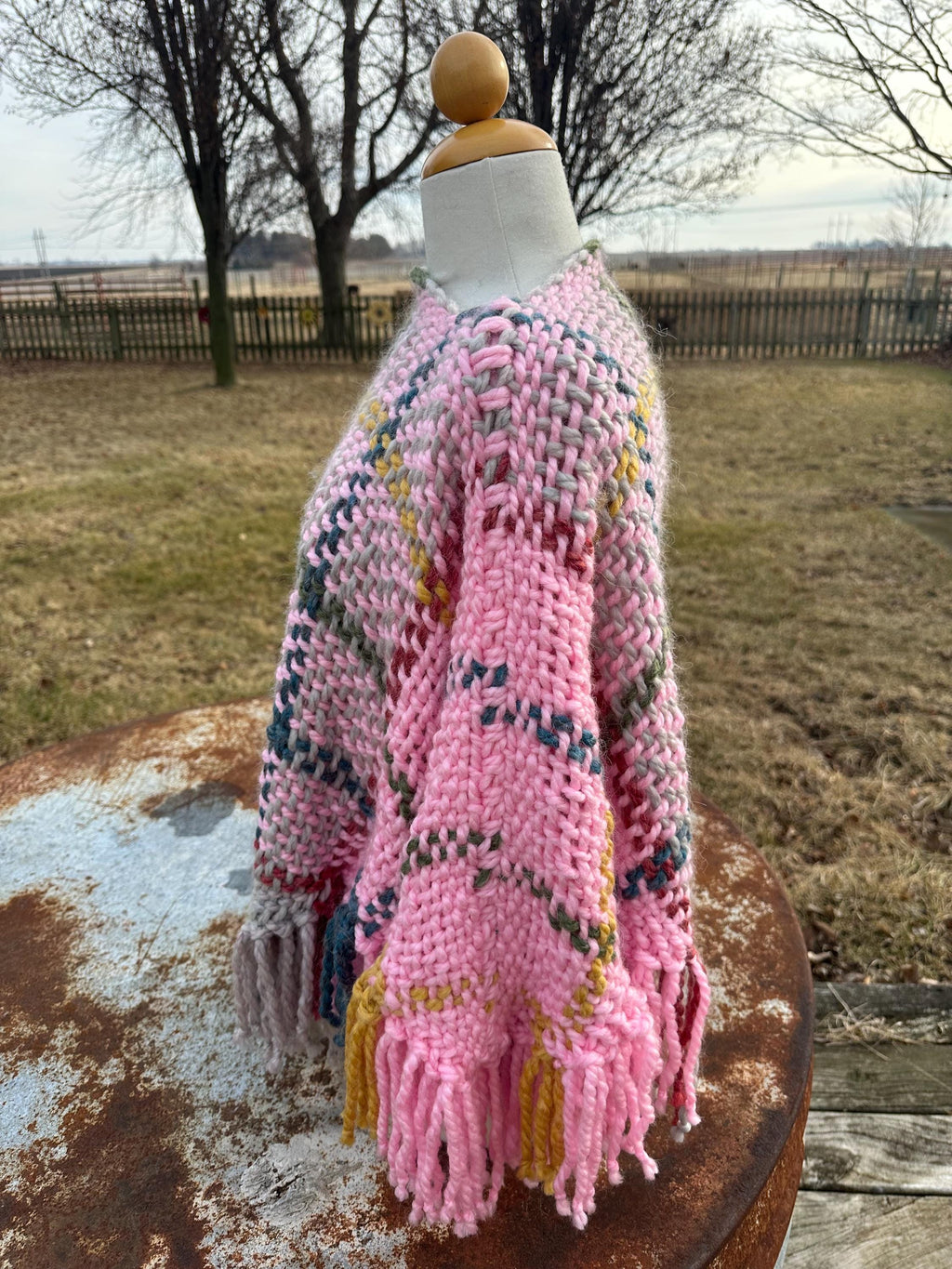 Hand Woven Alpaca Poncho. One Size Fits All.