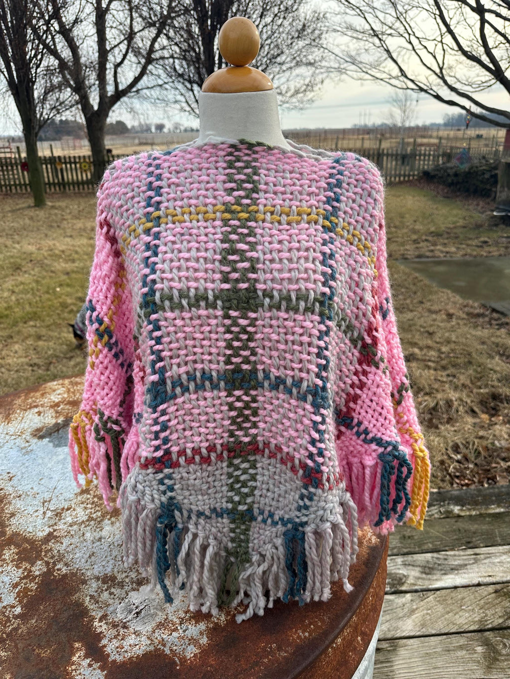 Hand Woven Alpaca Poncho. One Size Fits All.