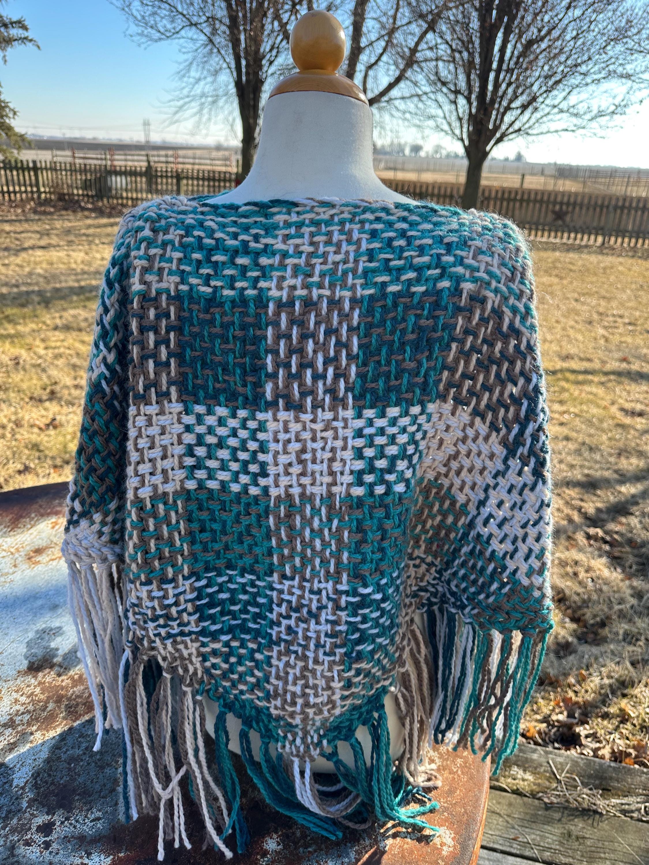 Hand woven Alpaca  poncho. One size fits all.