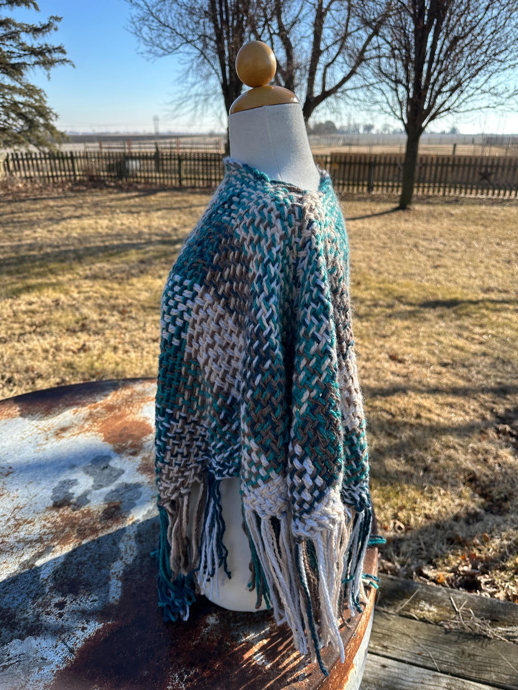 Hand woven Alpaca  poncho. One size fits all.