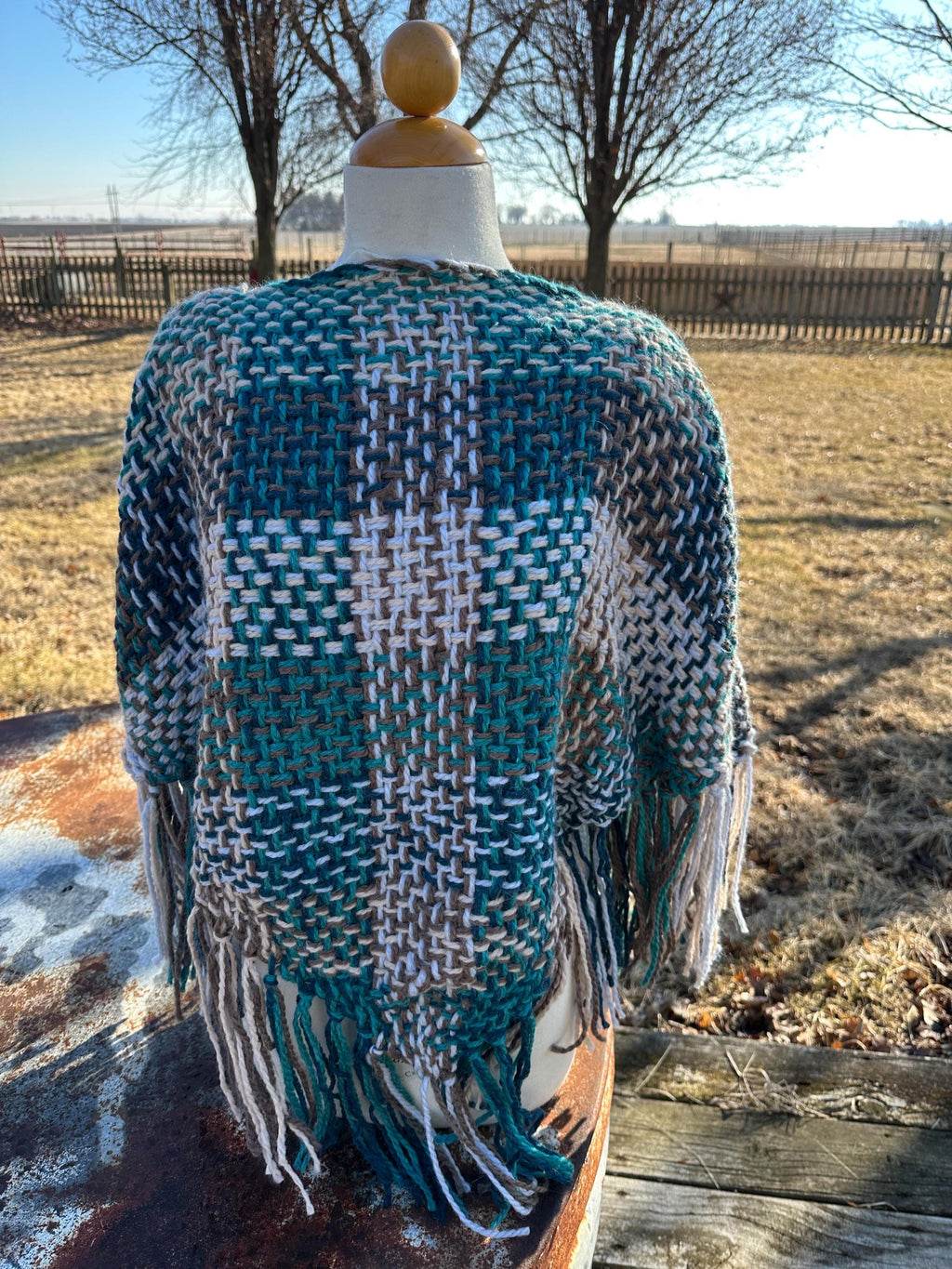 Hand woven Alpaca  poncho. One size fits all.
