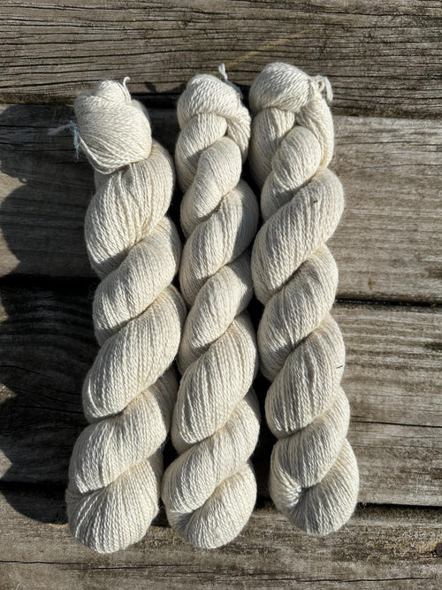 400 yd of fingering weight 100% USA Alpaca, Natural Color,  undyed