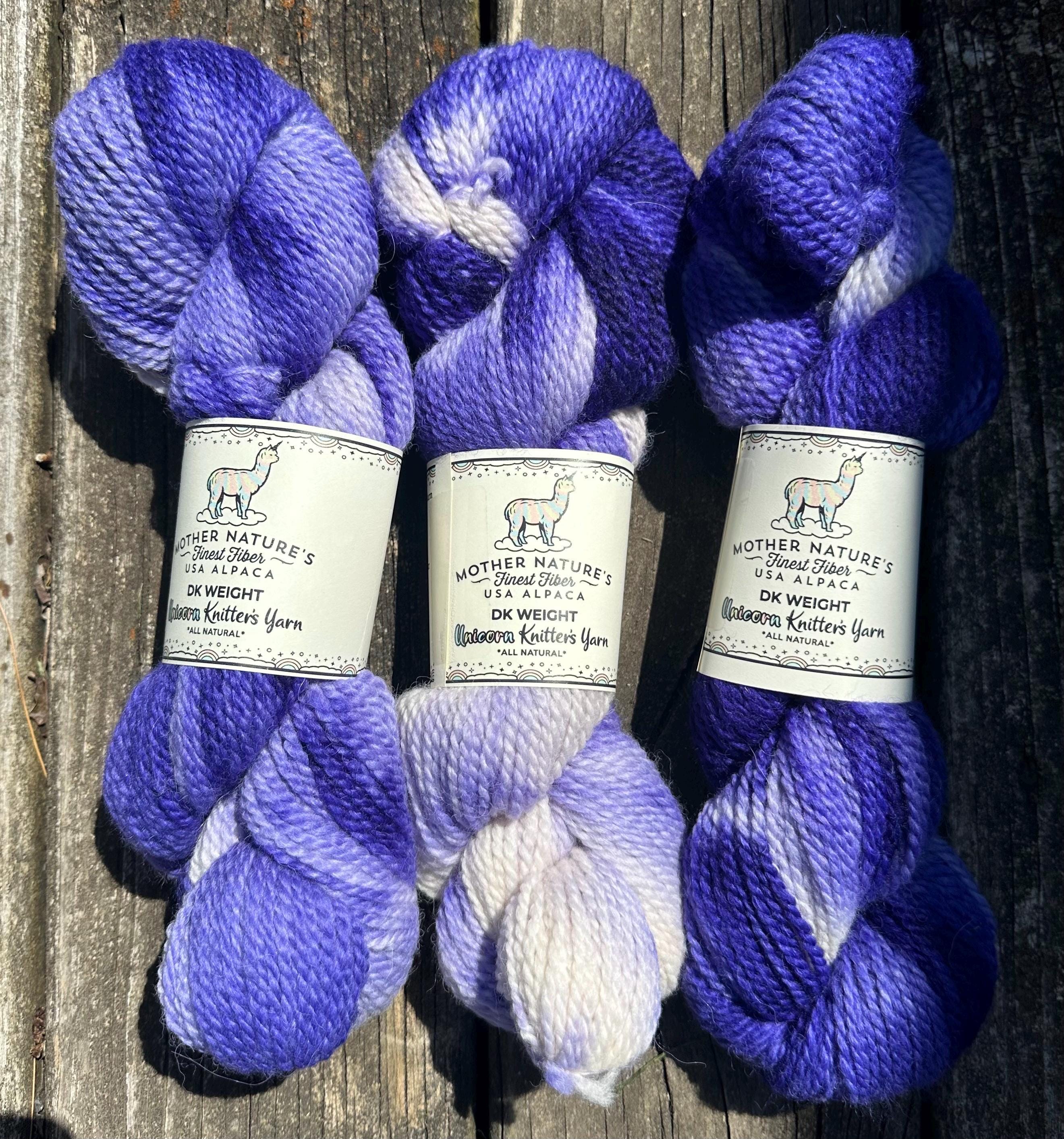 200 yards DK Variegated Alpaca/Merino Yarn.