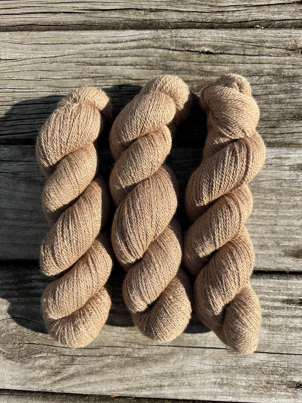 400 yd of fingering weight 100% USA Alpaca, Natural Color,  undyed