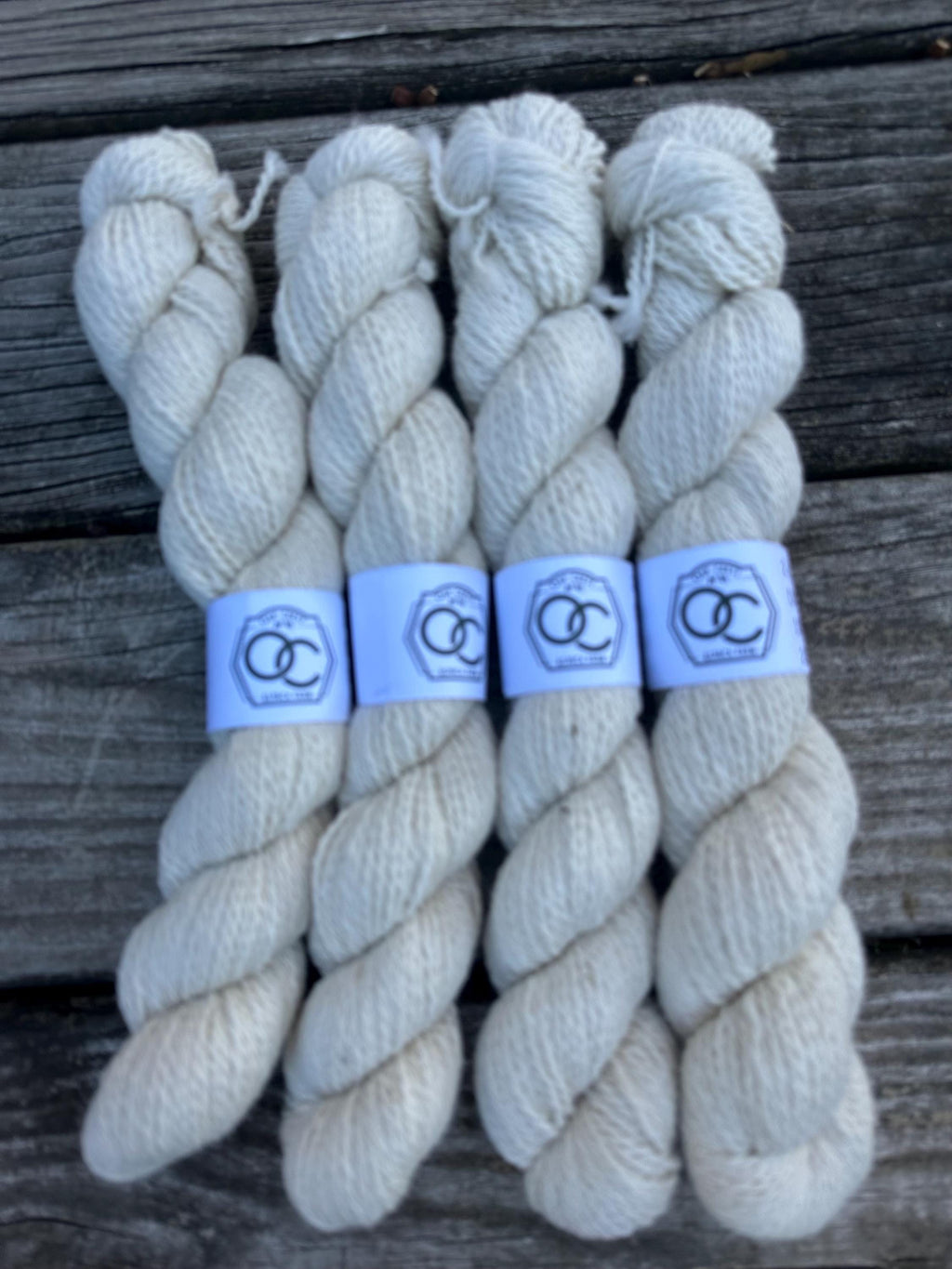 200 yd of DK 100% USA Alpaca from our alpacas, 2 ply.  Natural Colors