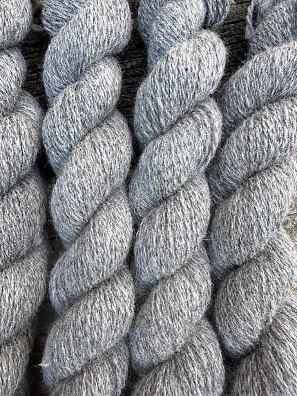 200 yd fingering weight 100% American Alpaca, Medium Silver Gray  from our alpacas ‘3G ’ and ‘Creedence’ Natural Color,natural fiber,undyed
