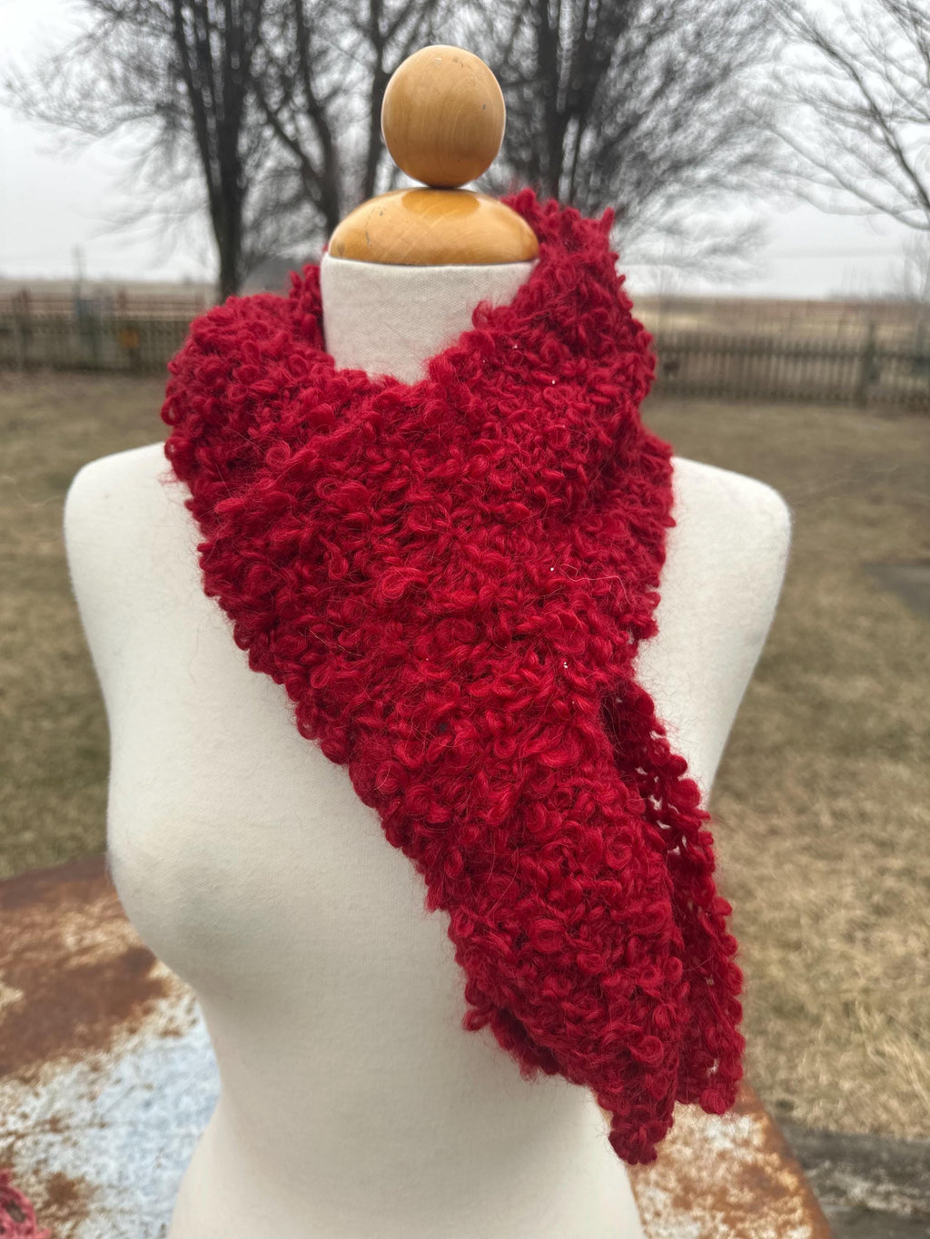 Alpaca scarf. Hand knit.