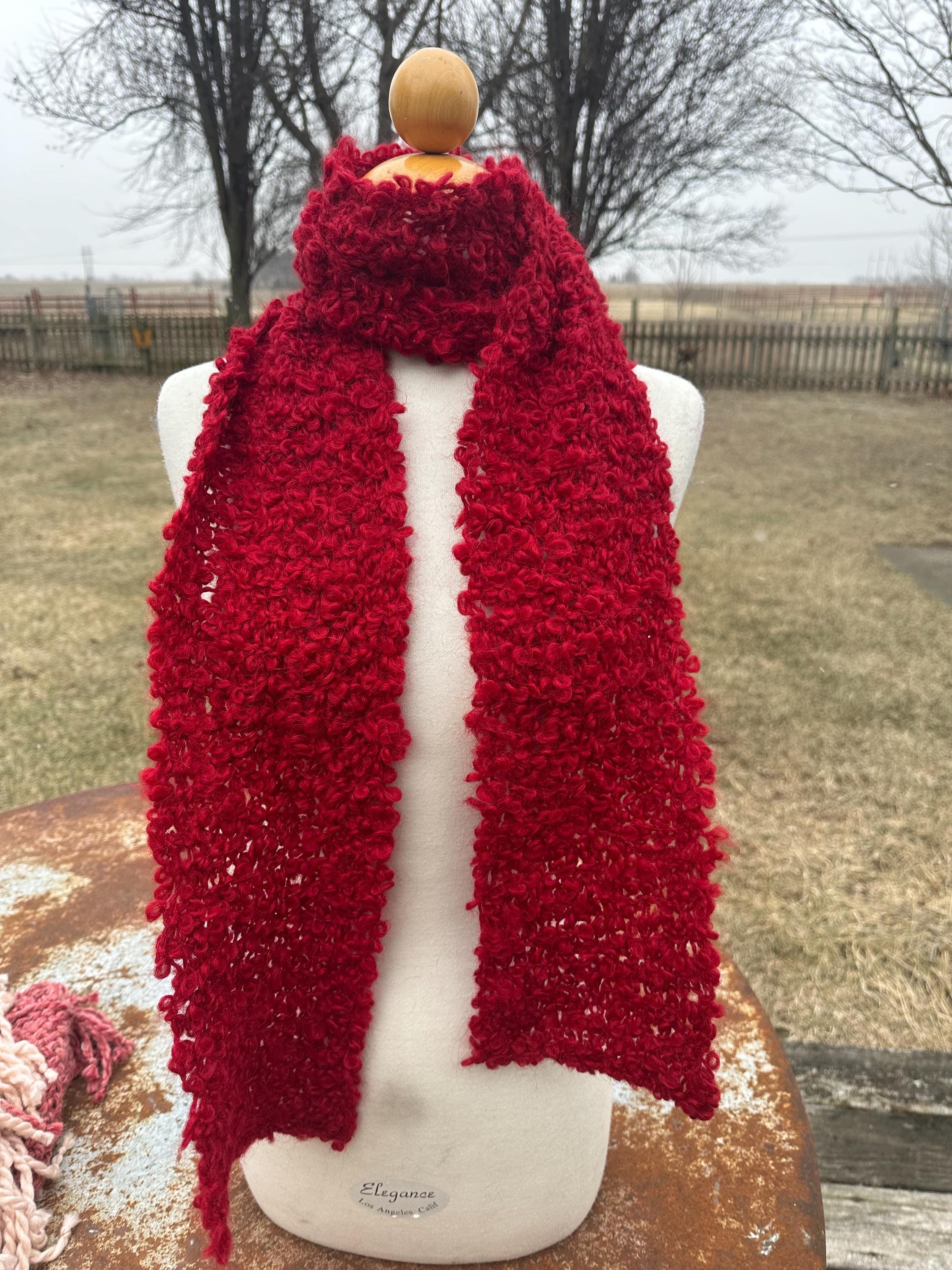 Alpaca scarf. Hand knit.