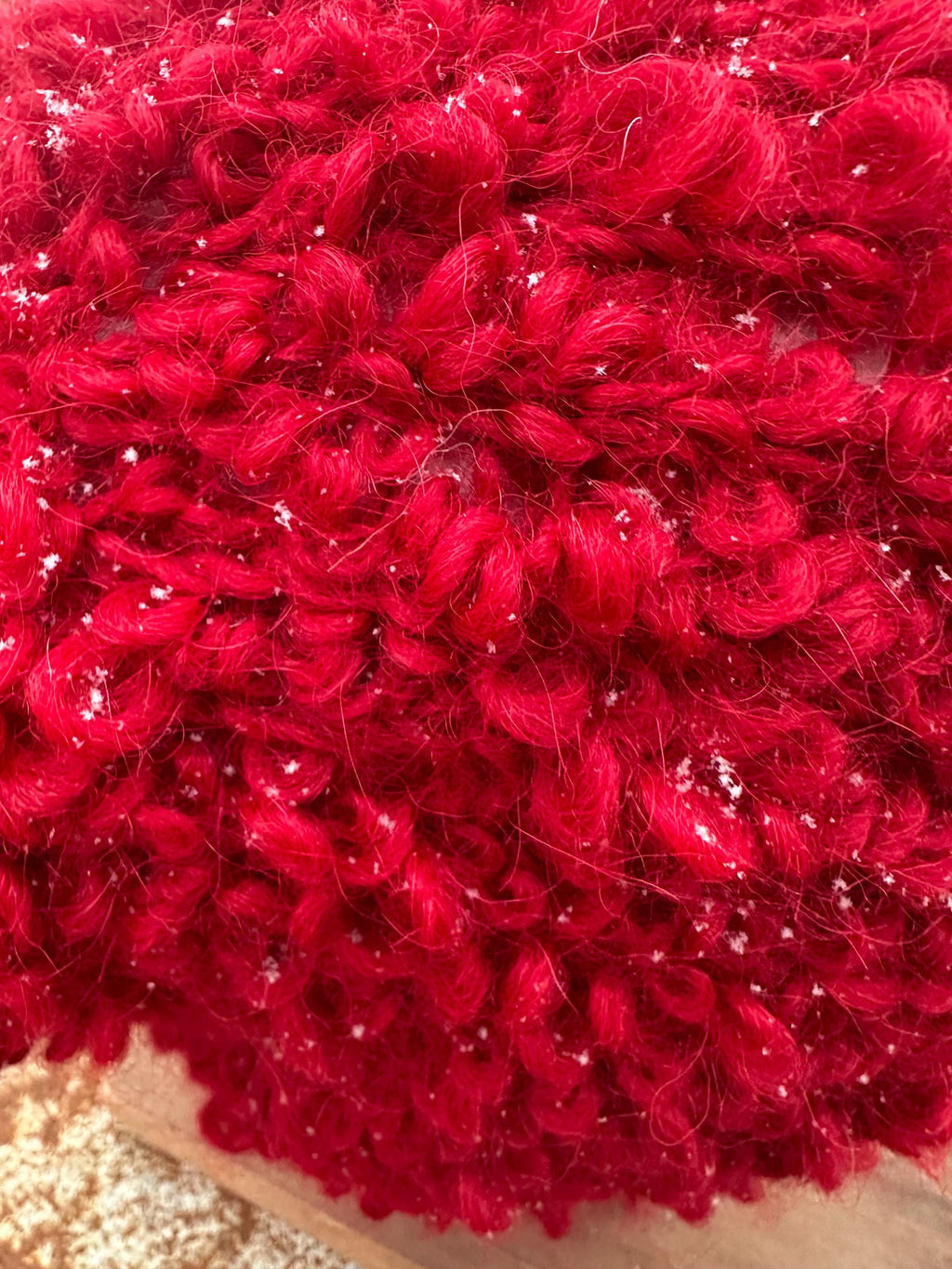 Alpaca  textured hat. Hand knit.