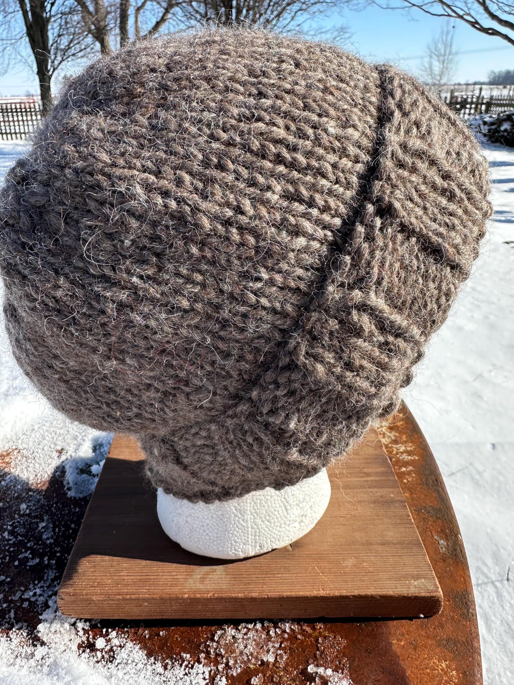 Chunky 100% Alpaca, hand knit winter hat, hand knit.