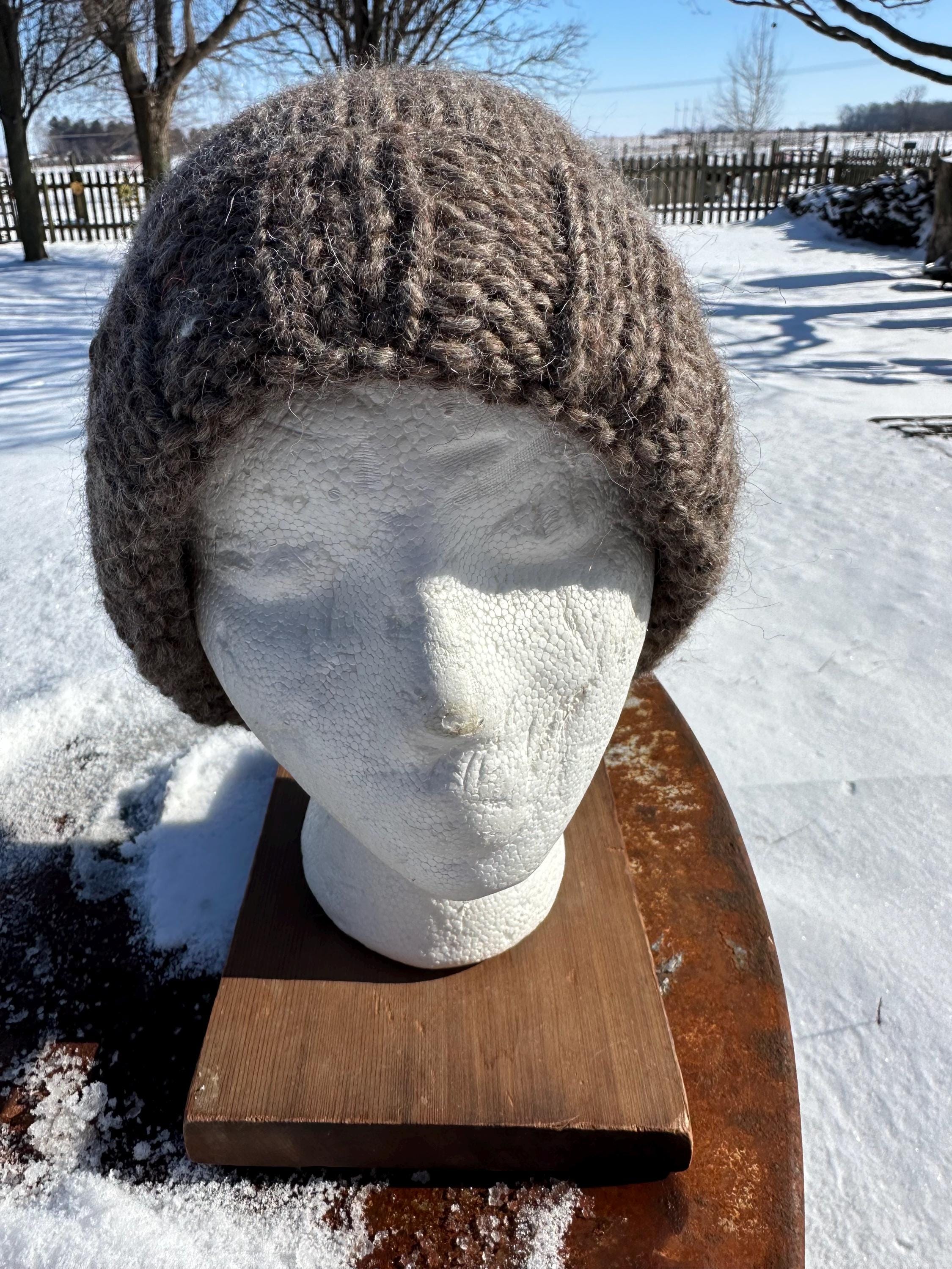 Chunky 100% Alpaca, hand knit winter hat, hand knit.