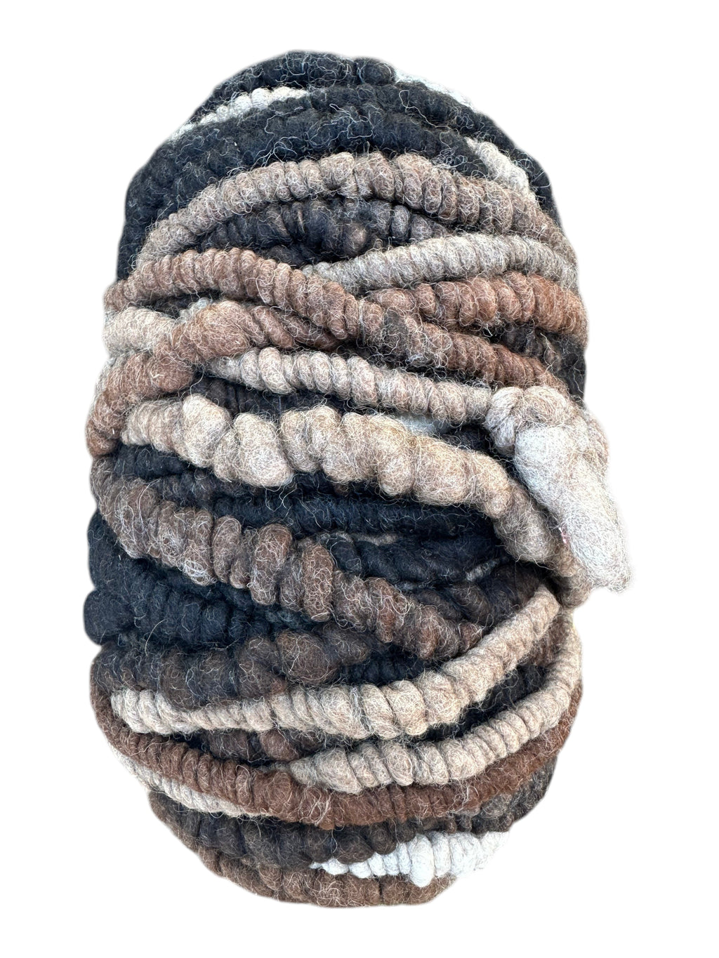 Oak Crest Alpacas and More multicolored alpaca rug yarn bump with a cotton core for weaving and crochet projects