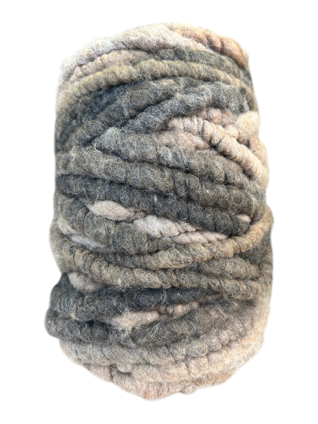 Oak Crest Alpacas and More multicolored alpaca rug yarn bump with a cotton core for weaving and crochet projects